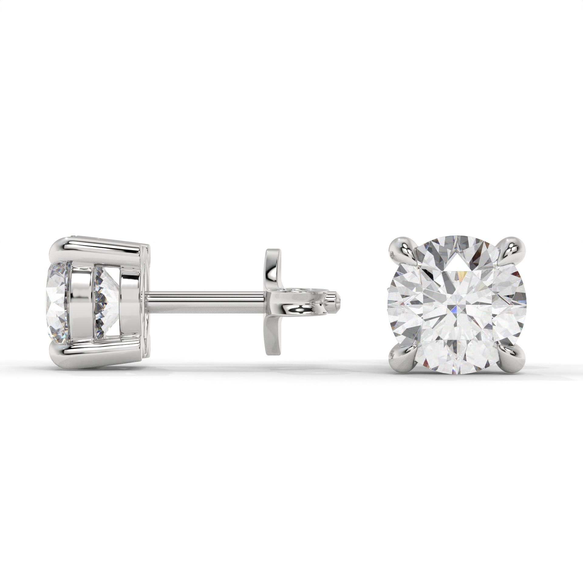 Radiance Moissanite Solitaire Stud Earrings