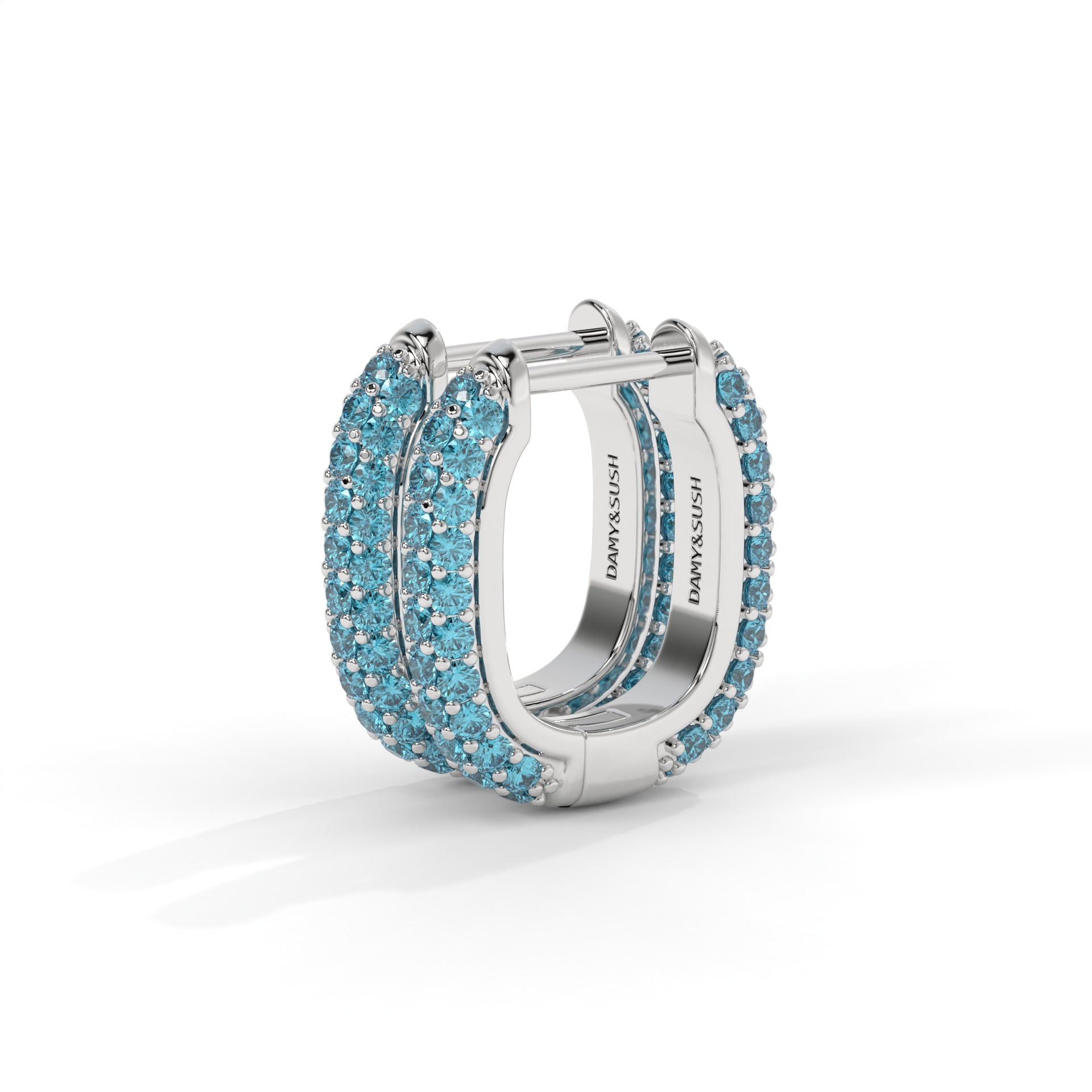 Aurelia Blue Huggie Hoop Earrings