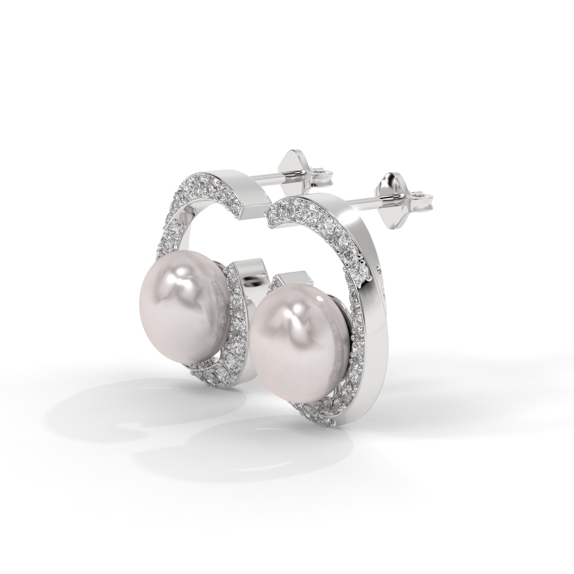 Aurelia Halo Pearl Drop Earrings