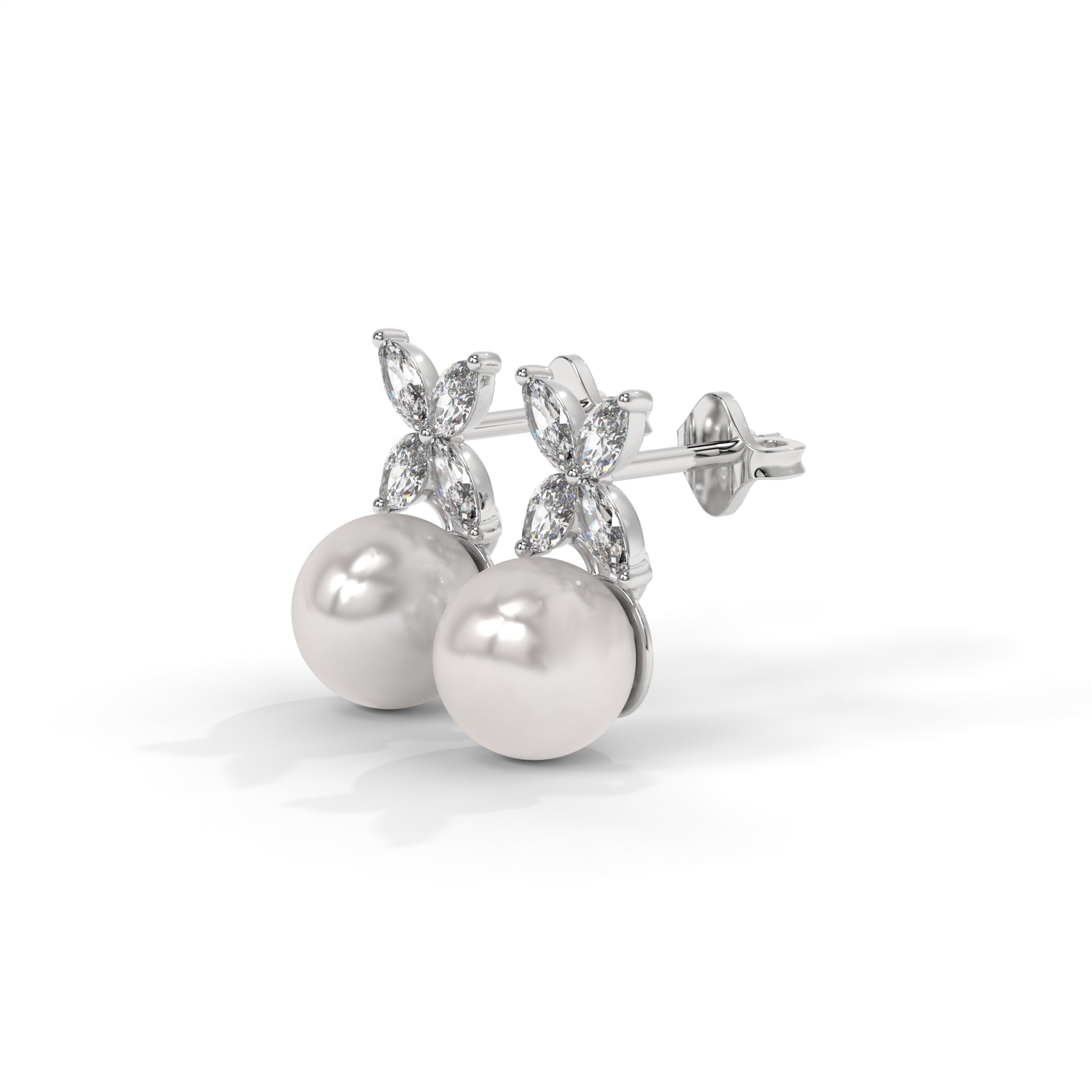 Aurelia Flutter Pearl Drop Earrings