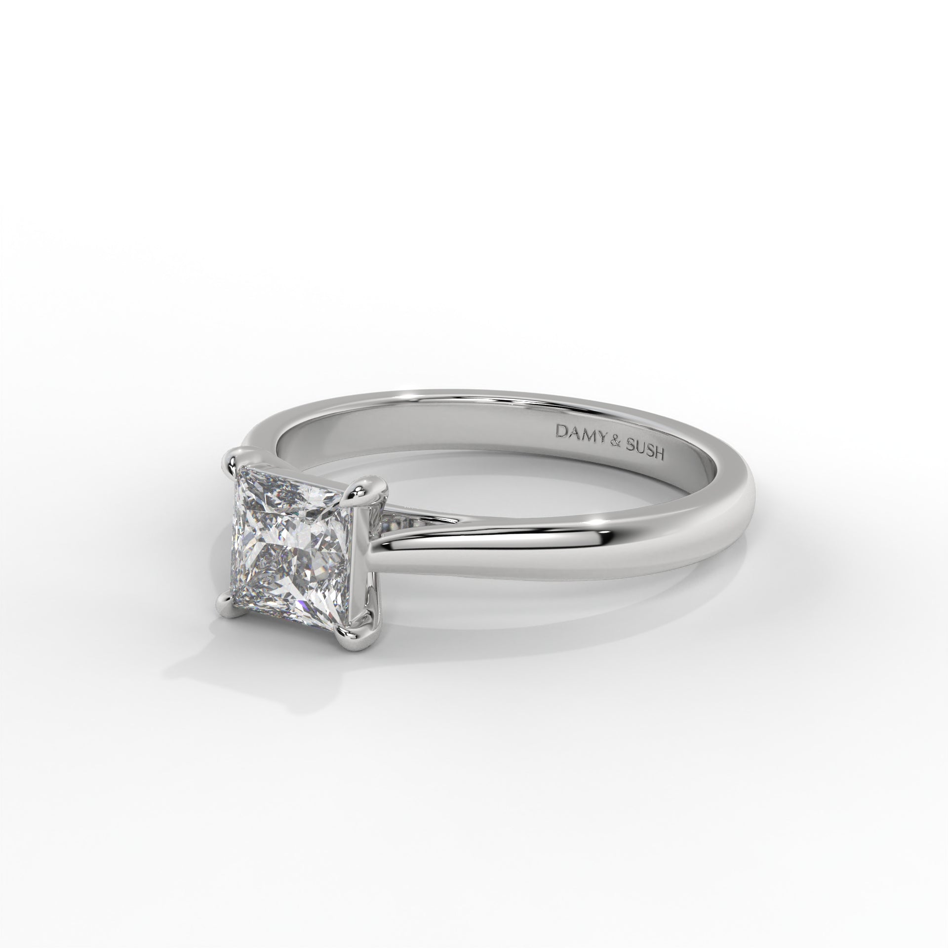 Edge Moissanite Solitaire Ring