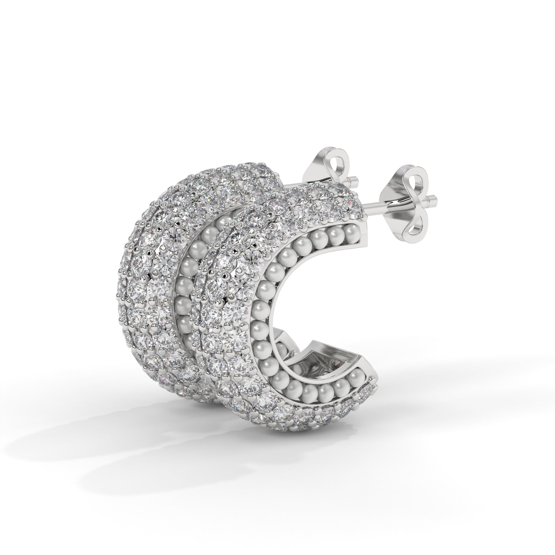 Aurelia Pavé Pearl Hoops