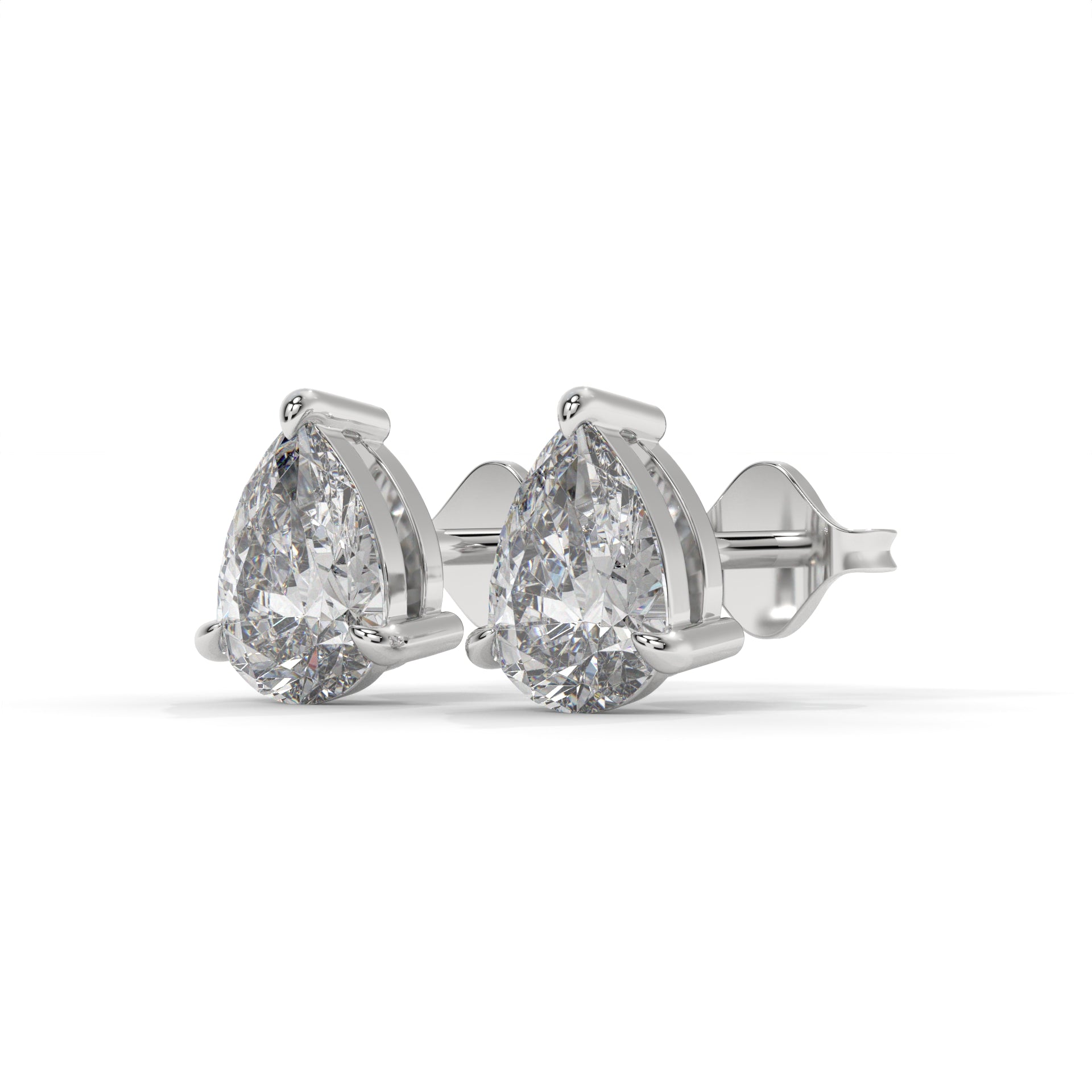Pulse Moissanite Solitaire Stud Earrings