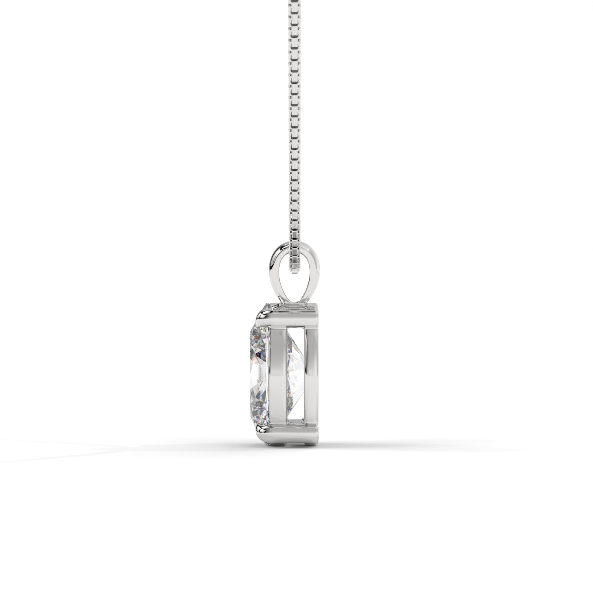 Flow Moissanite Solitaire Pendant