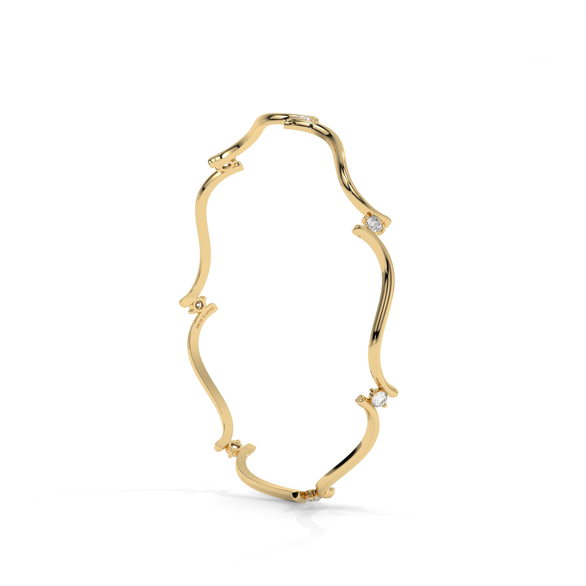 Rosé Wave Bangle Set