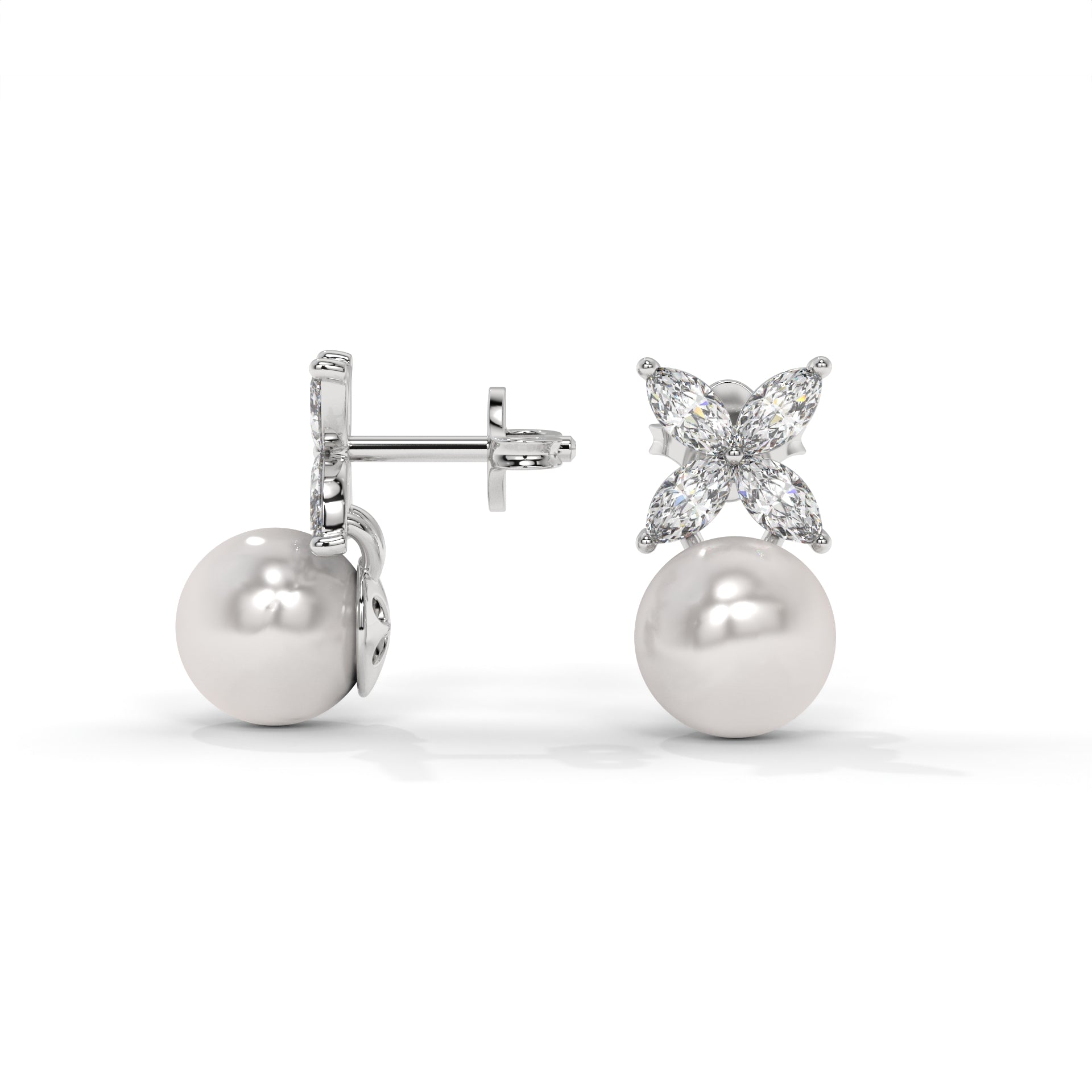 Aurelia Flutter Pearl Drop Earrings