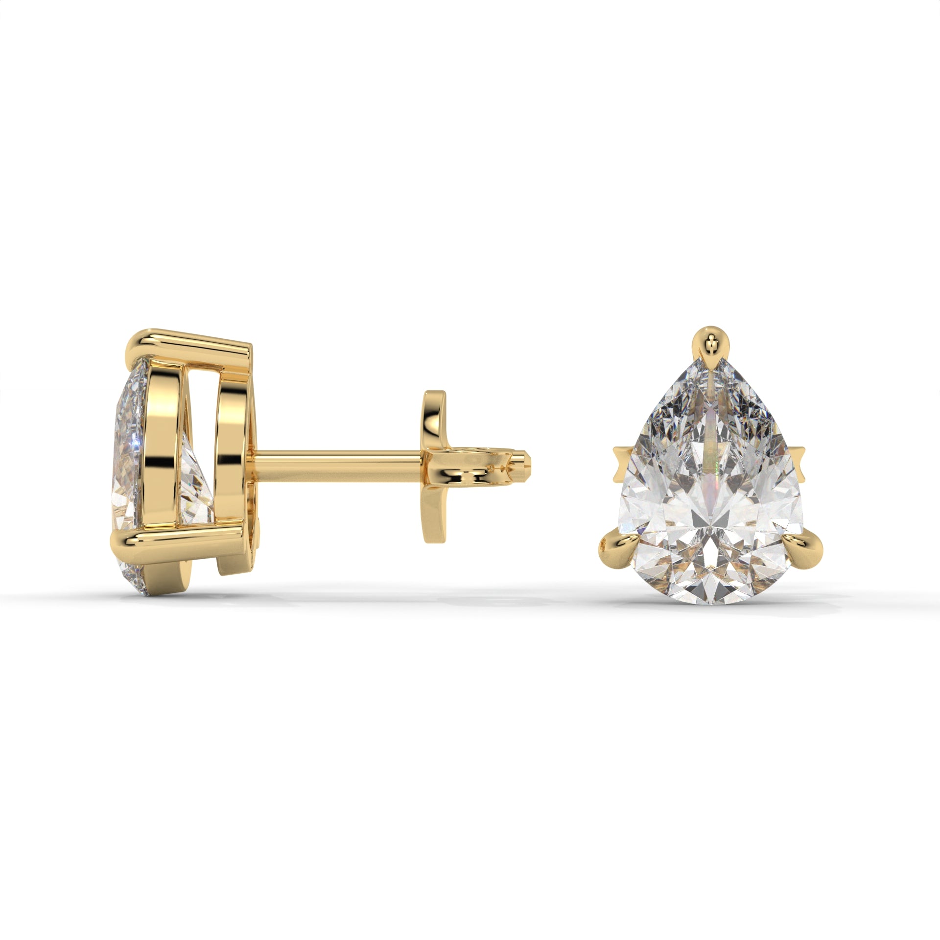 Pulse Moissanite Solitaire Stud Earrings