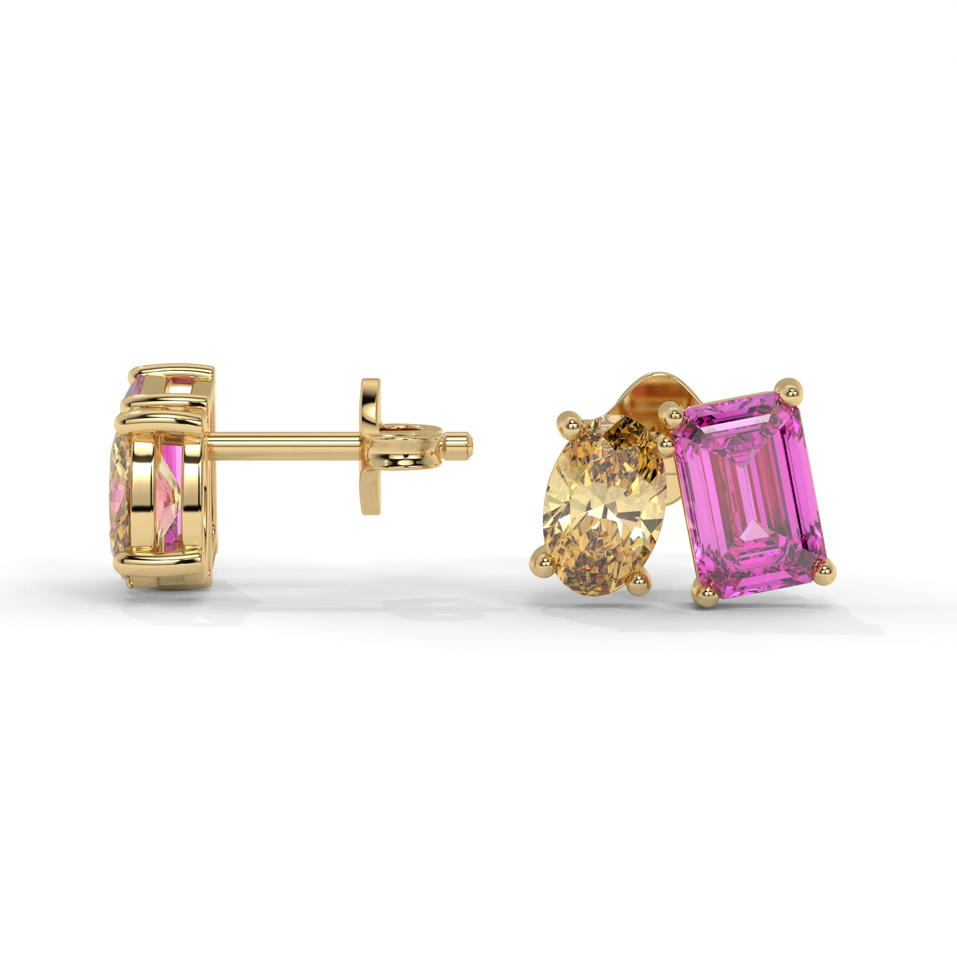 Duora Contrast Stud Earrings
