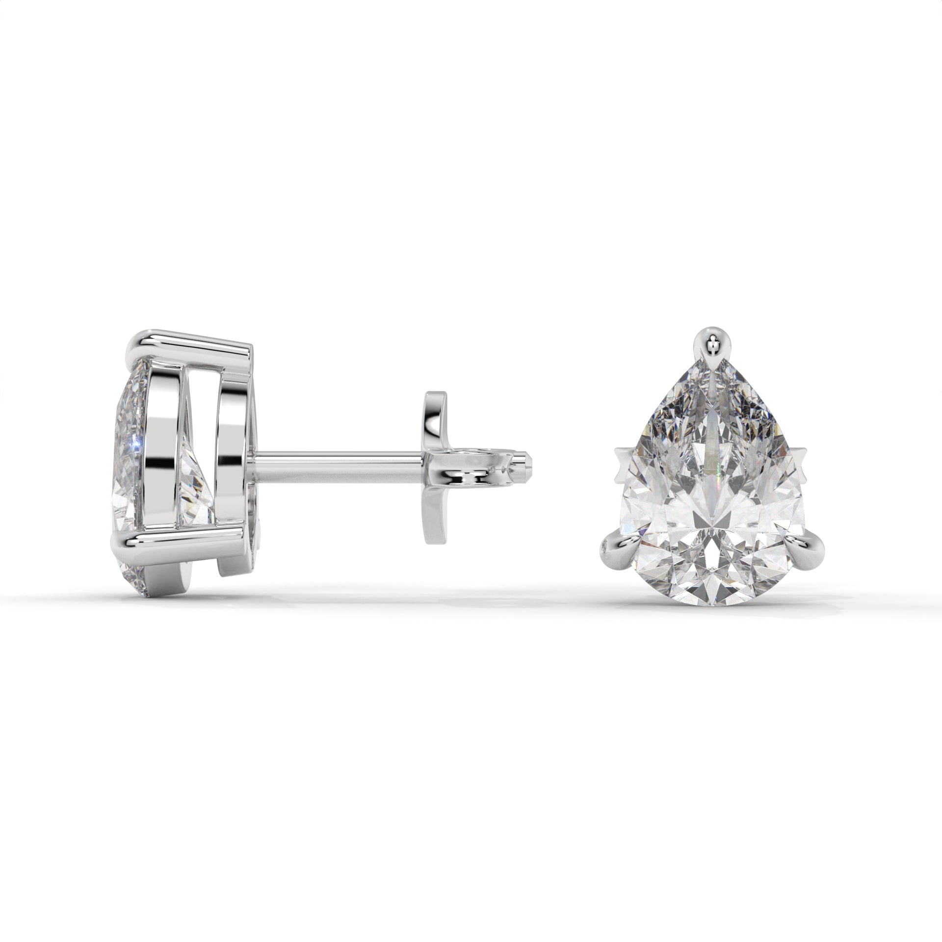 Pulse Moissanite Solitaire Stud Earrings