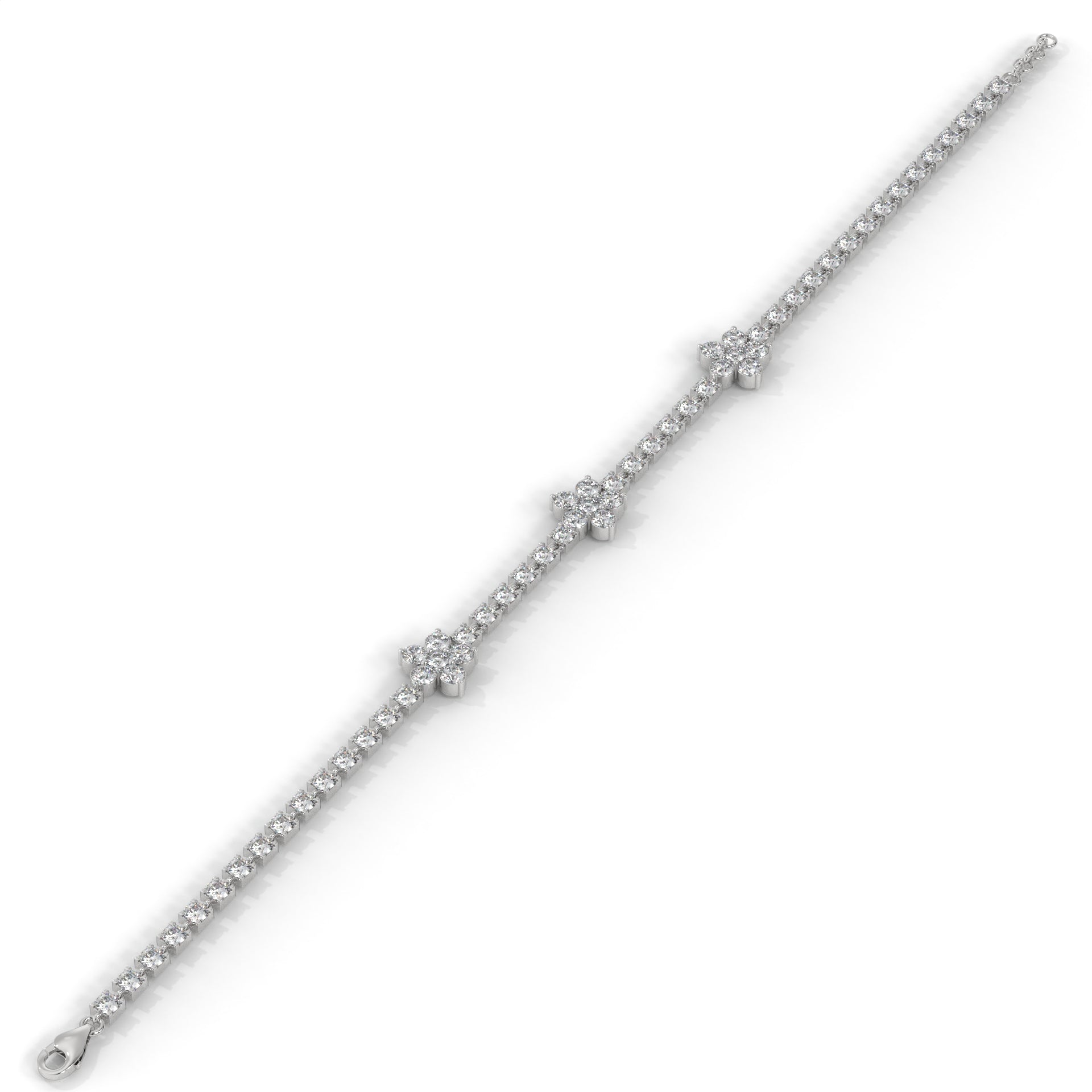 Frost Bloom Tennis Bracelet