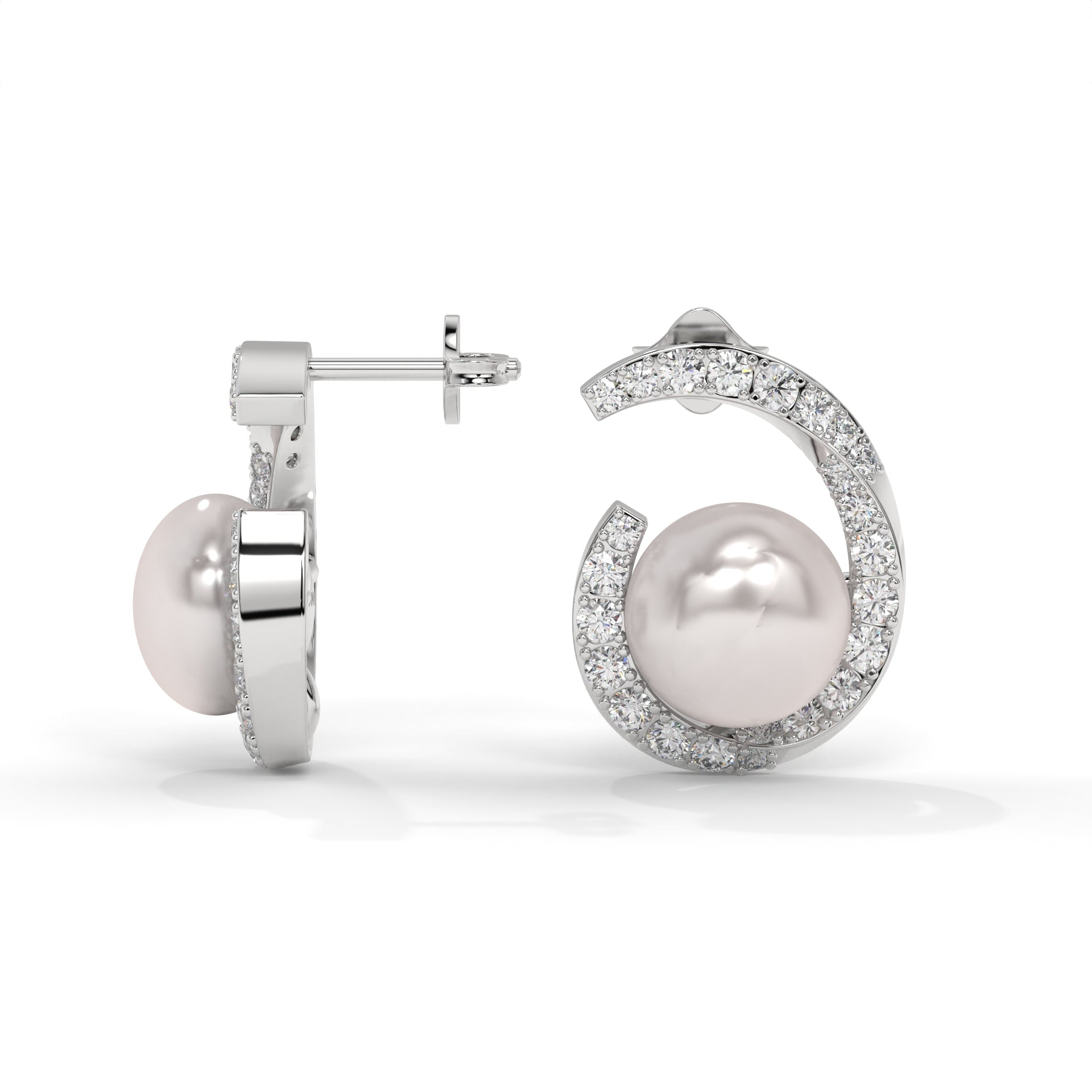 Aurelia Halo Pearl Drop Earrings