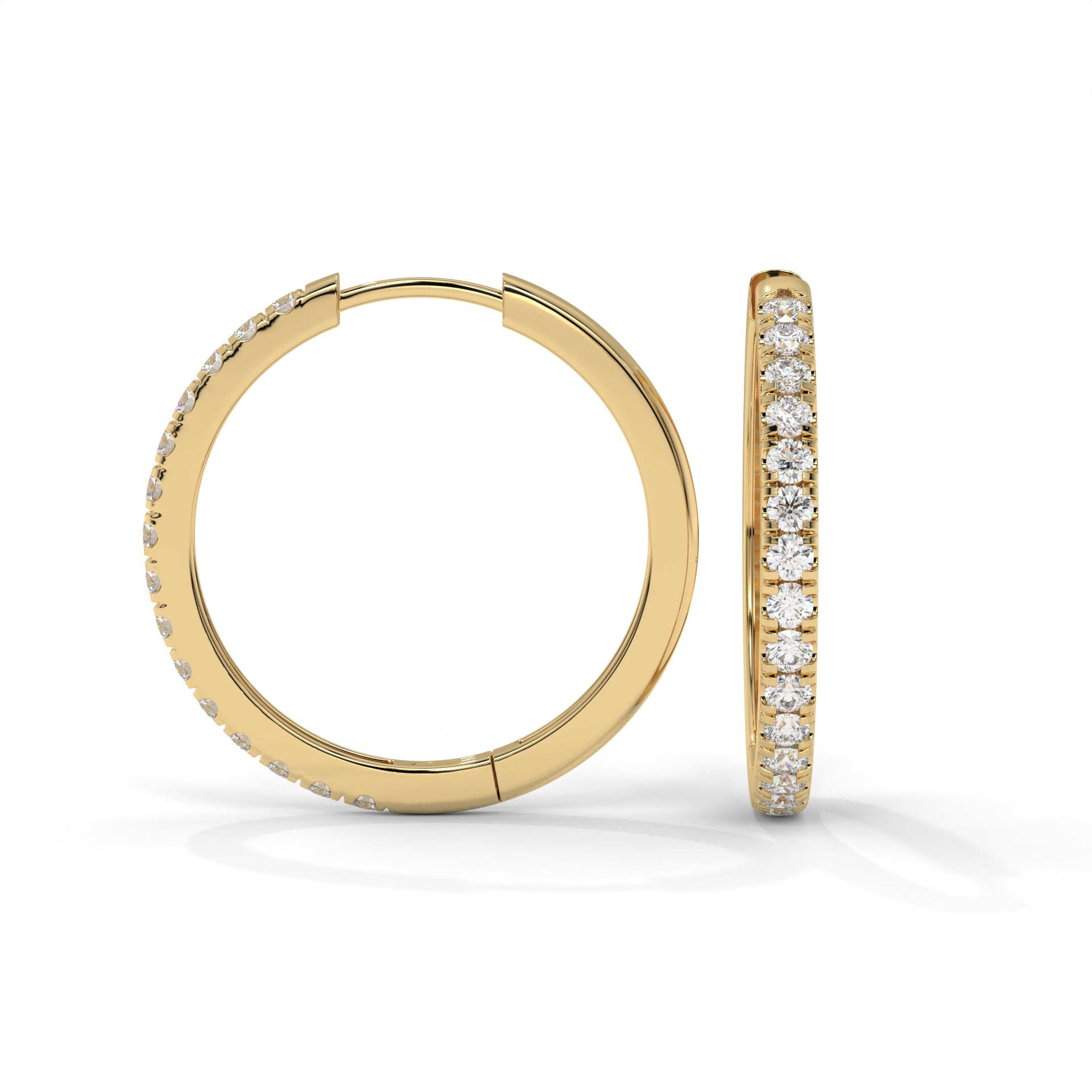 Spark Multi Moissanite hoop Earrings
