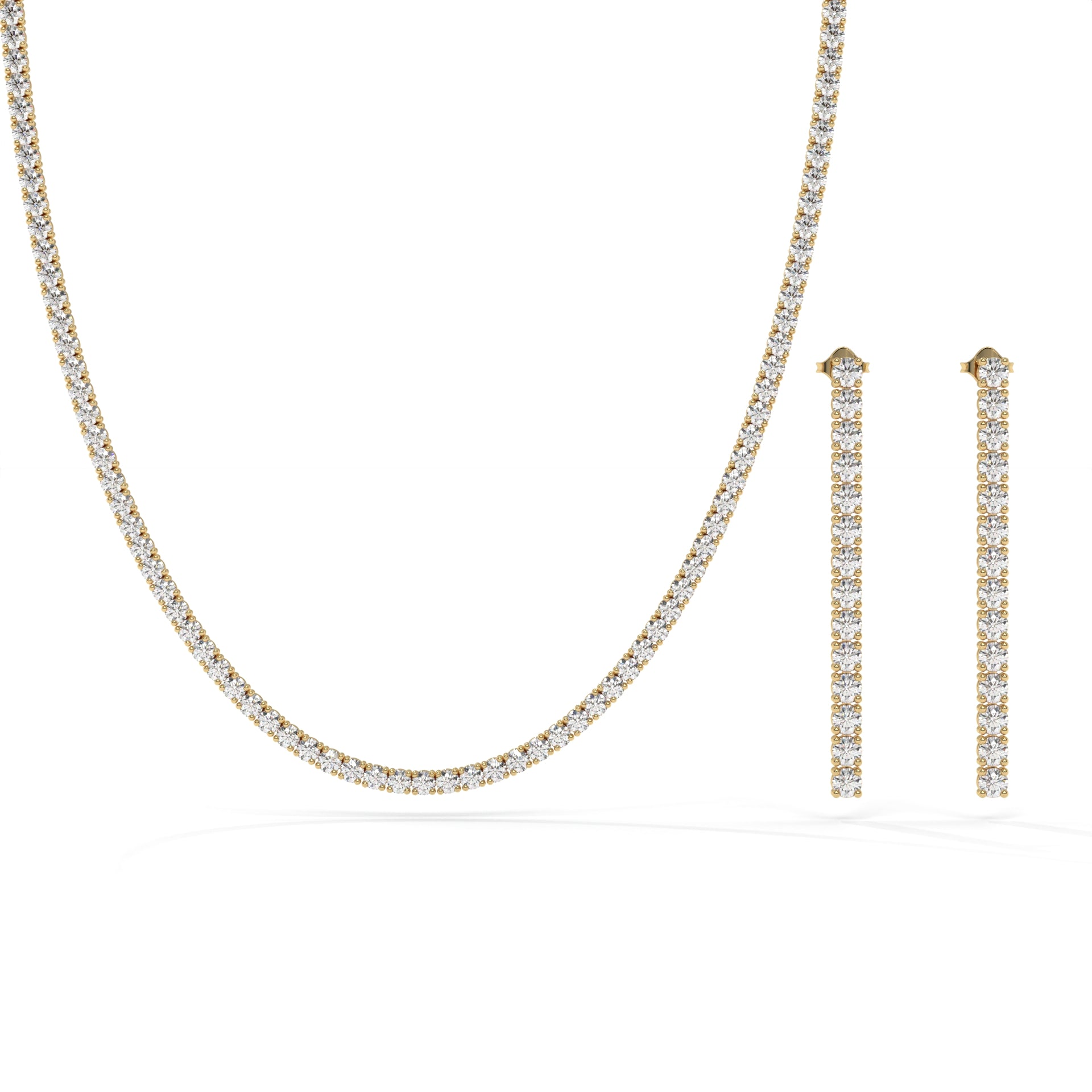 Classic Radiance Tennis Necklace - Gold Tone